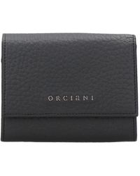 Orciani - Accessoires ,Zwart ,Leer Leren Enveloppe Portemonnee - Lyst