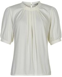 iN FRONT - Overhemden ,Wit ,Elegante Witte Blouse Met Halve Mouwen - Lyst