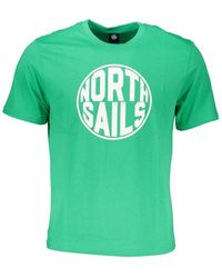 North Sails - Tops ,Groen ,Katoen Groen Katoen Print Logo T-Shirt - Lyst