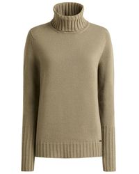 Kiton - Truien & Vesten ,Groen ,Kasjmier Kasjmier Polo Hals Trui - Lyst