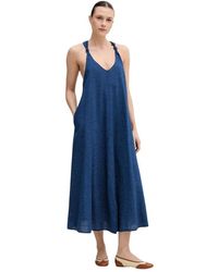 DKNY - Knotted Strap V Neck Maxi Dress - Lyst