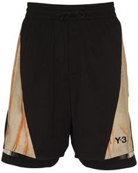 Y-3 - Rust dye shorts - Lyst