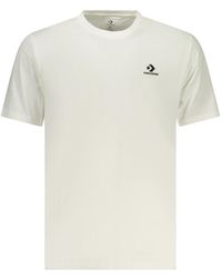 Converse - Tops ,Wit ,T-Shirt Met Korte Mouwen - Lyst