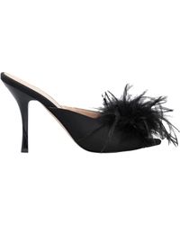 Pinko - 95mm Feather-detail Mules - Lyst