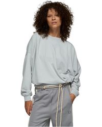 10Days - Hoodies & Sweatvesten ,Blauw ,Katoen Oversize Jersey - Lyst