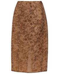 Acne Studios - Kanten Rok Met Split - Lyst