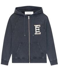 Etudes Studio - Hoodies & Sweatvesten ,Blauw ,Katoen Marineblauw Universiteit Zip Hoodie - Lyst