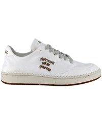 Acbc - Sneakers in tela bianca cotone morbido scritta laterale - Lyst