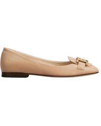 Tod's - Ballerina Aus Leder Mit Accessoire - Lyst