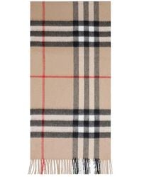Burberry - Check Cashmere Scarf - Lyst