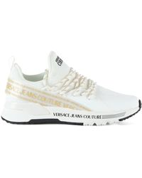 Versace - Sneakers in tessuto ed ecopelle con inserto stampa logo - Lyst