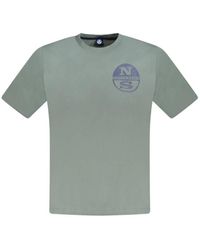 North Sails - Tops ,Groen ,Katoen Groen Katoenen T-Shirt - Lyst