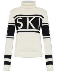 Perfect Moment - Truien & Vesten ,Wit ,Wol Schild Sweater - Lyst