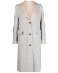 Eleventy - Casual grauer wollmantel - Lyst
