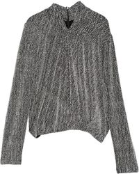 IRO - Ysane Top Met Lange Mouwen, Textuur En Opstaande Kraag - Lyst