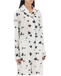 Marni - Camisa de pijama de seda con estampado de corazones - Lyst