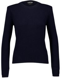 Tom Ford - Schwarzer Kaschmir-Rundhalspullover - Lyst