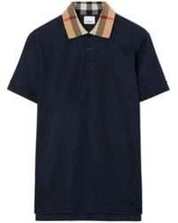 Burberry - Navy Blue Vintage Check Shirt - Lyst