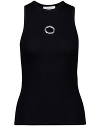 Rabanne - Tops ,Zwart ,Katoen Tanktop Van Katoen - Lyst