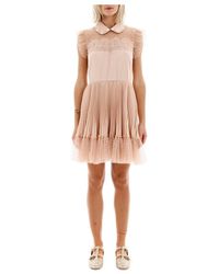 RED Valentino Mini Jurk Met Tule - Roze