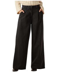 Modström - Jeans ,Grijs ,Katoen Stijlvolle Wide Leg Jeans Voor Vrouwen - Lyst