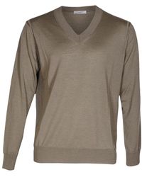 Paolo Pecora - V-ausschnitt wollpullover made in italy - Lyst