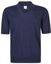 Eleventy - Truien & Vesten ,Blauw ,Katoen Maglia Collo Bowling - Lyst