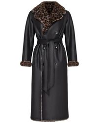 CESARE GASPARI - Wendbarer fake animal print shearling tel lang - Lyst