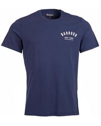 Barbour - Tops ,Blauw ,Katoen Preppy T-Shirt - Lyst