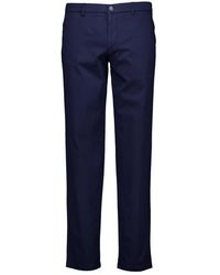 Com4 - Broeken ,Blauw ,Katoen Modern Chino - Lyst