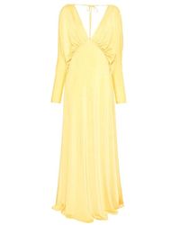 Raquel Diniz - V-Neck Dress With Long Sleeves - Lyst