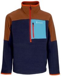 COTOPAXI - Fitness ,Blauw ,Polyester Half-Zip Fleecejas Met Hoge Kraag - Lyst