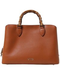 V73 - Leder-Tote-Tasche Mit Bambusgriff - Lyst