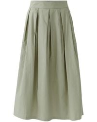 Ouí - Rokken ,Groen ,Katoen Tailored Midi Rok - Lyst