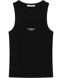 Givenchy - Tops ,Zwart ,Katoen Slim Fit Tank Top - Lyst