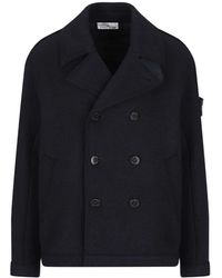 Stone Island - Double-Breasted Coats - Lyst