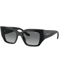 Vogue - Quadratische schwarze sonnenbrille für frauen - Lyst