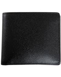 Maison Margiela - Accessoires ,Zwart ,Leer Slanke Zwarte Portemonnee - Lyst