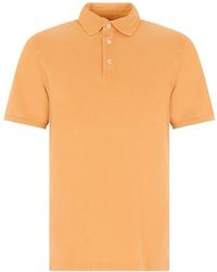 Fedeli - Tops ,Oranje ,Katoen Polo Shirt - Lyst