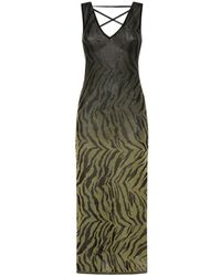 Akep - Kleedjes ,Veelkleurig ,Abito Lungo Jacquard - Lyst