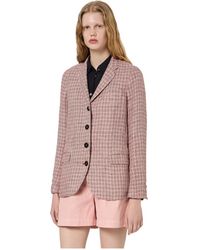 Massimo Alba - Giacca in lino micro houndstooth - Lyst