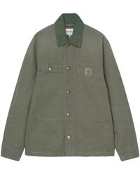 Carhartt - Jassen ,Groen ,Katoen Og Dearborn Canvas Chore Coat - Lyst