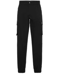 Philipp Plein - Broeken ,Zwart ,Katoen Basic Cargo Joggers - Lyst
