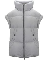 Herno - Jassen ,Grijs ,Polyester Down Vest - Lyst