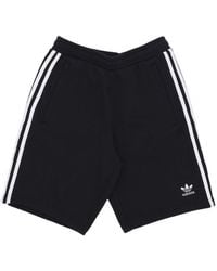adidas - Fitness ,Zwart ,Katoen Klassieke 3-Stripes Trainingsbroek - Lyst