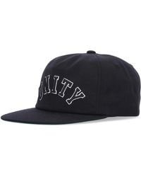 Huf - Accessoires ,Zwart ,Katoen Platte Klep Unity Pet Zwart - Lyst