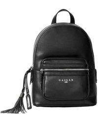 Gaelle Paris - Schwarzer rucksack aus kunstleder mit reißverschlusstasche und markantem logo - Lyst