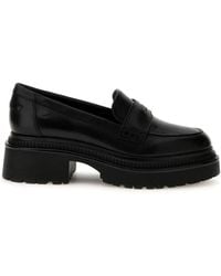 Guess - Schoenen ,Zwart ,Leer Zwarte Leren Loafers - Lyst