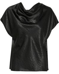 Inwear - Overhemden ,Zwart ,Polyester Elegante Blouse Met Gedrapeerd Top - Lyst