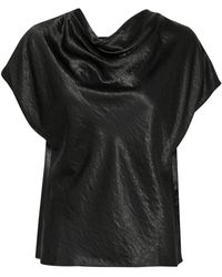 Inwear - Overhemden ,Zwart ,Polyester Elegante Blouse Met Gedrapeerd Top - Lyst